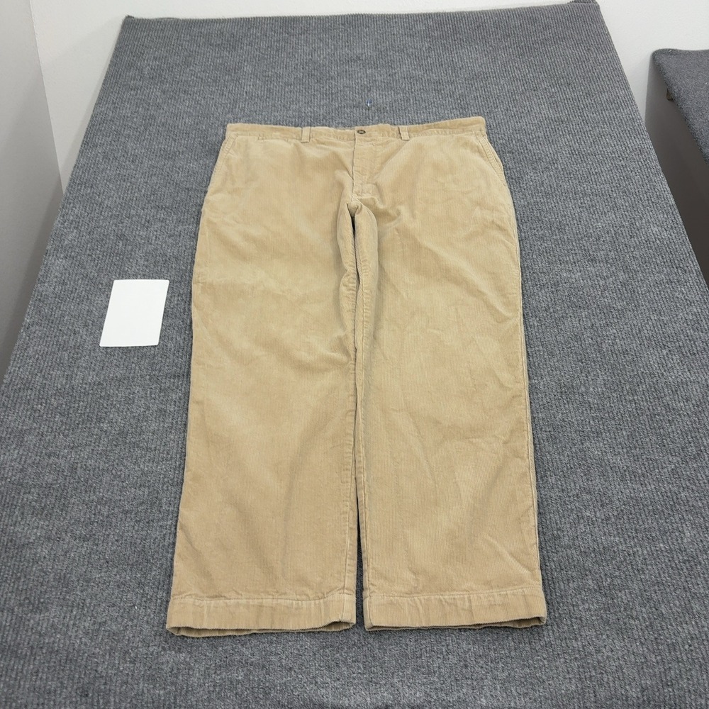 LL Bean Corduroy Pants Mens 44 Tan Cotton Flannel Lined Natural Fit Gorpcore